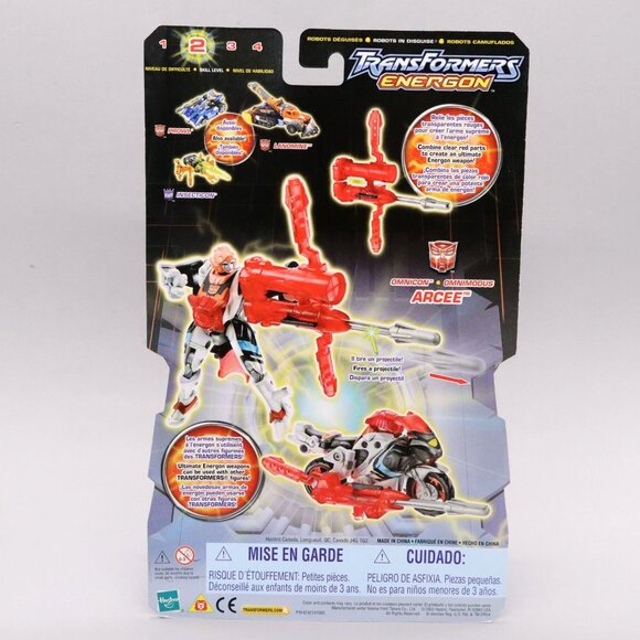 Transformers Energon Arcee Omnicon Action Figure 2003 Hasbro New on Card - Picture 3 of 7
